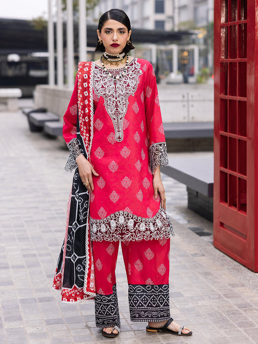 Mahnur | Broadway Luxury Lawn 25 | Azelea XS Hot Pink Lawn