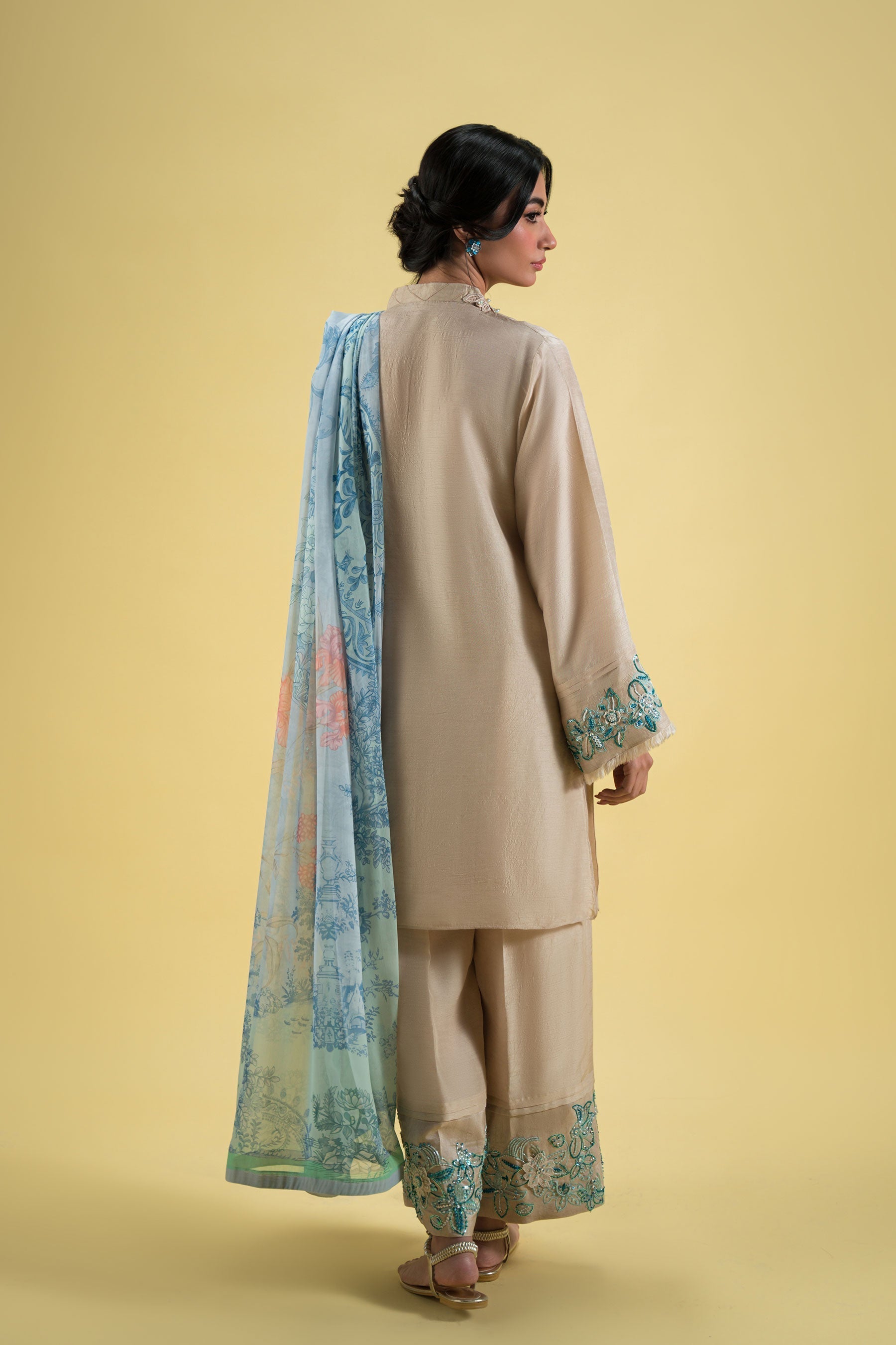 Ammara Khan | Sia 25 | D-12 S Beige Blended Silk
