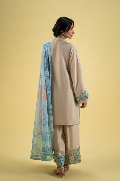 Ammara Khan | Sia 25 | D-12 S Beige Blended Silk