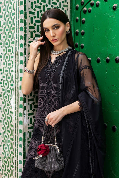 Maria B | Luxury Lawn 25 | D-2512-B M Black Lawn