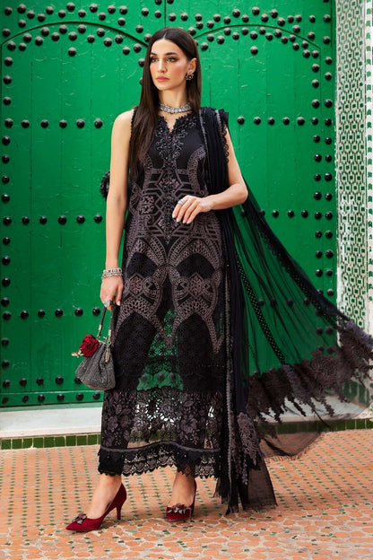 Maria B | Luxury Lawn 25 | D-2512-B XS Black Lawn