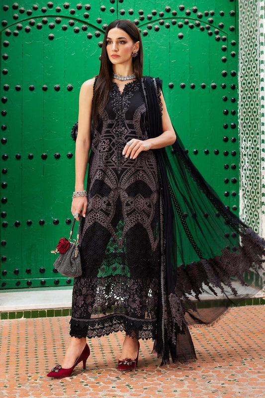 Maria B | Luxury Lawn 25 | D-2512-B XS Black Lawn