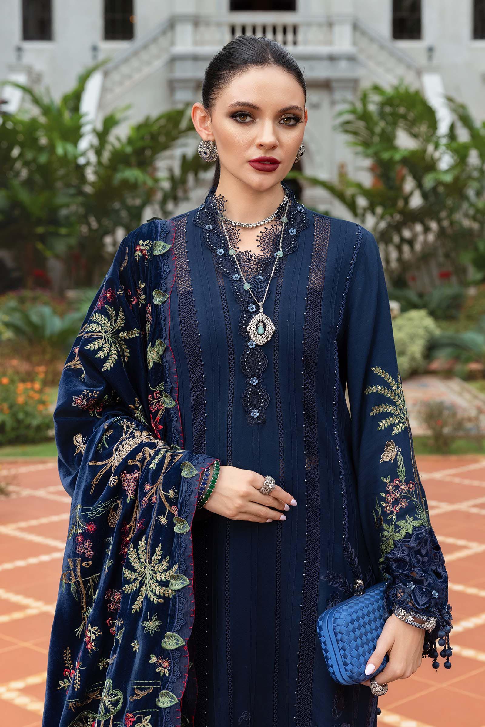 Maria B | Winter Luxe 25 | WL-1312 by Maria B - Designer Dress - Type : Ladies Clothes - Available at Saira Sultan - 100% Original 