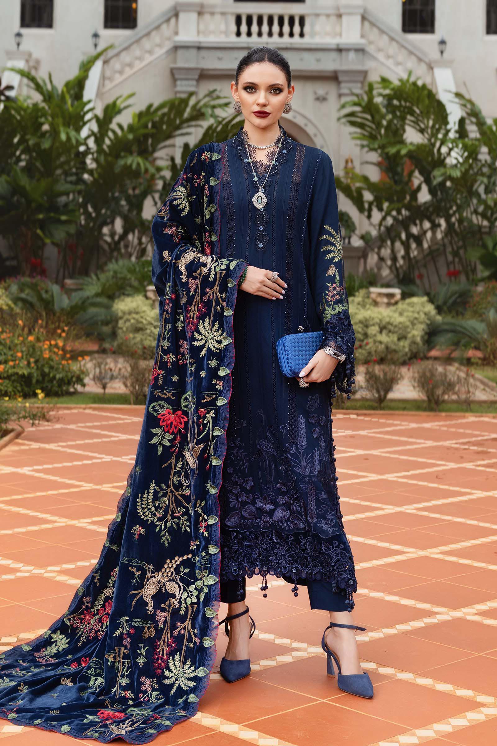 Maria B | Winter Luxe 25 | WL-1312 by Maria B - Designer Dress - Type : Ladies Clothes - Available at Saira Sultan - 100% Original 
