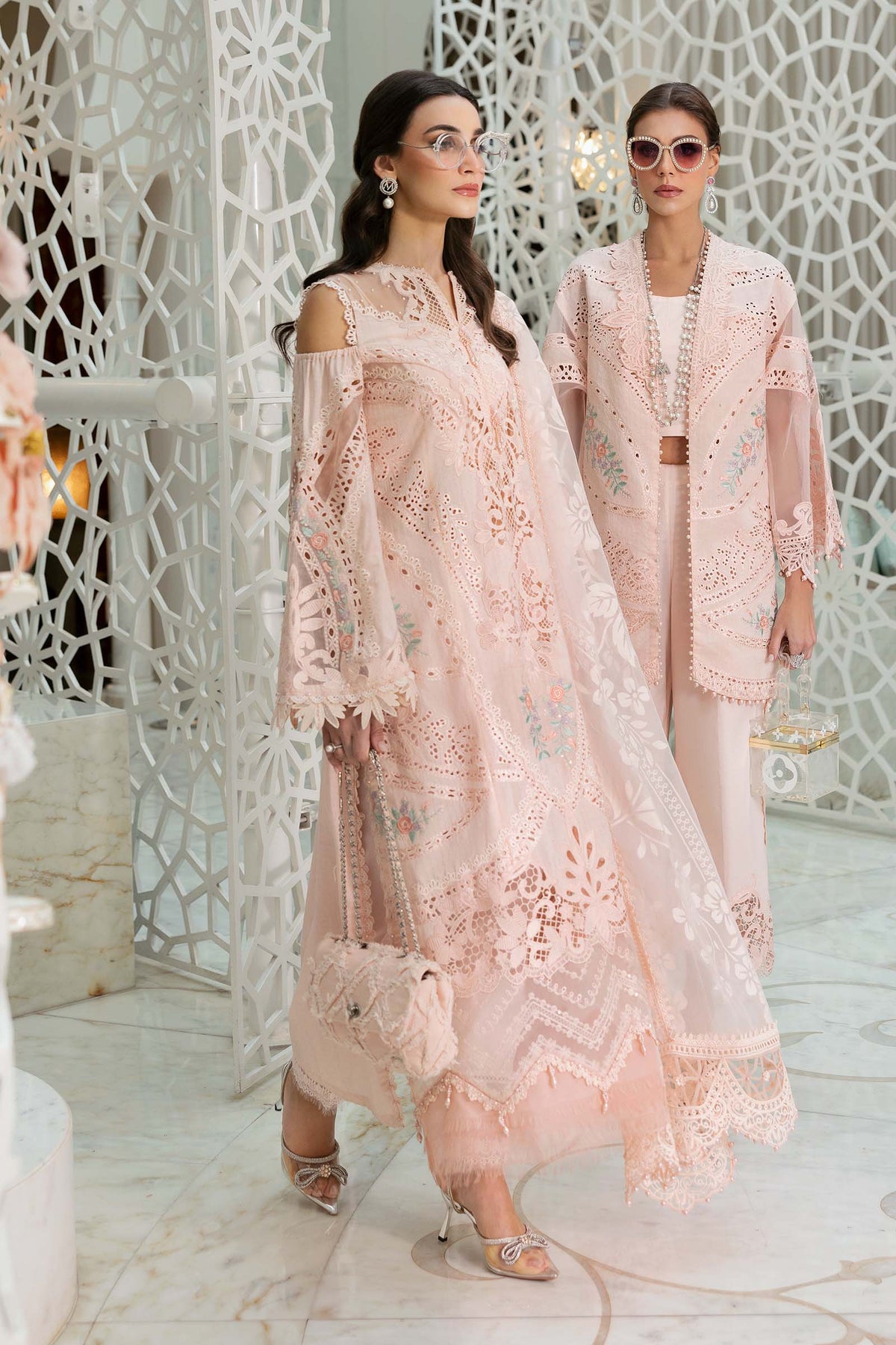 Maria B | Luxury Lawn 25 | D-2513-A S Pale Peach Lawn