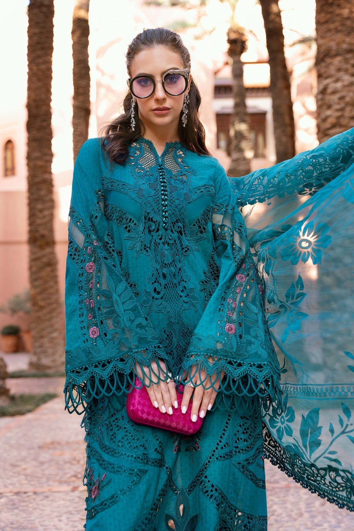 Maria B | Luxury Lawn 25 | D-2513-B L Teal Lawn