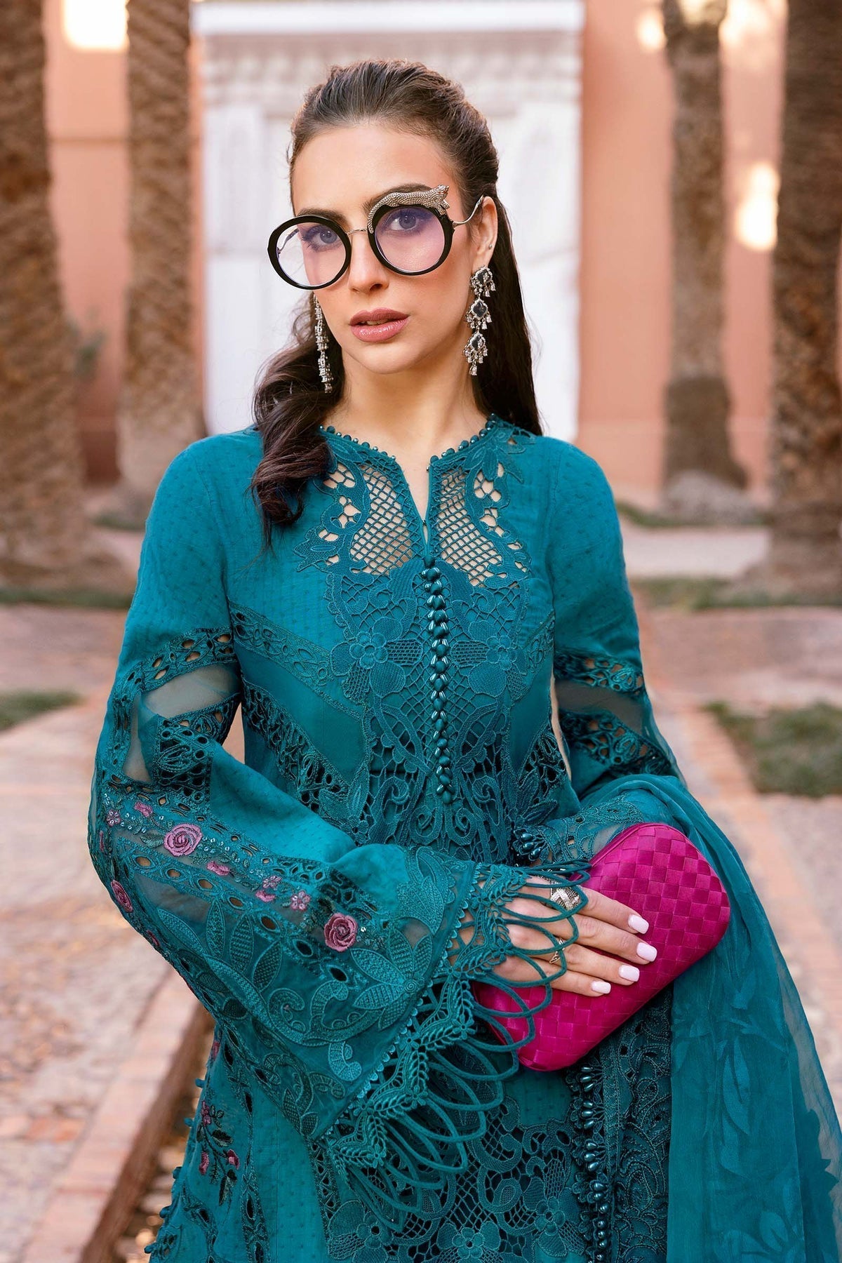 Maria B | Luxury Lawn 25 | D-2513-B M Teal Lawn