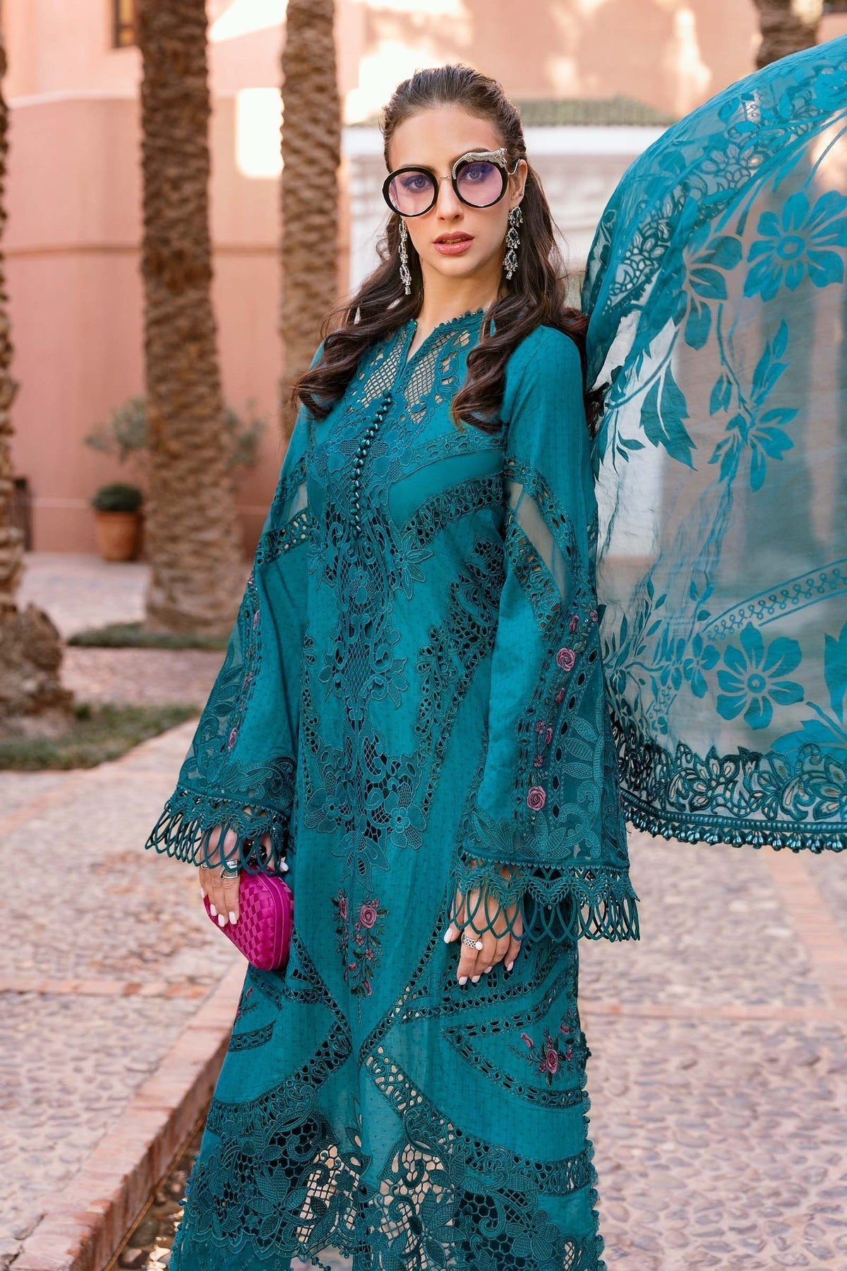 Maria B | Luxury Lawn 25 | D-2513-B S Teal Lawn