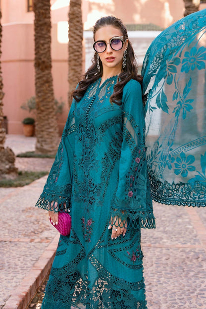 Maria B | Luxury Lawn 25 | D-2513-B S Teal Lawn