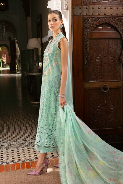 Maria B | Luxury Lawn 25 | D-2514-A S Aqua Lawn