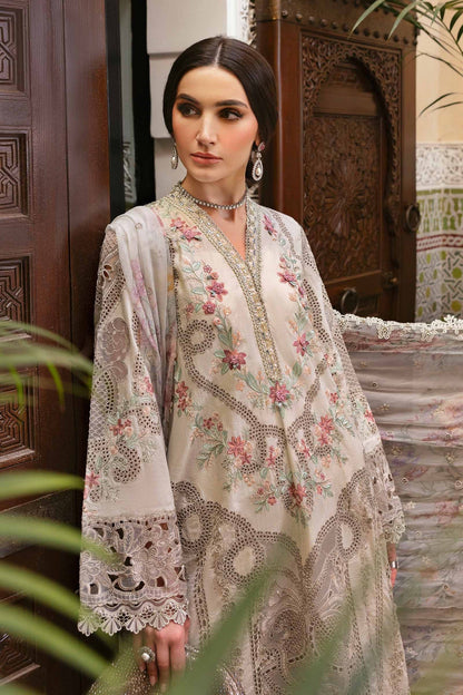 Maria B | Luxury Lawn 25 | D-2514-B L Beige Lawn
