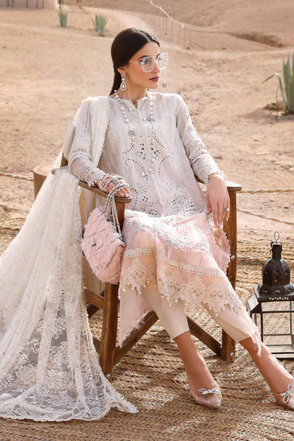 Maria B | Luxury Lawn 25 | D-2515-A XL Off White Lawn