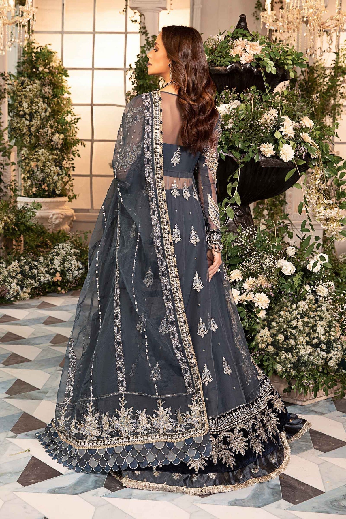 Maria B | Mbroidered Formals 24| Organza Suit | BD-2901 - Pakistani Designer Dress - by Maria B | Type: Ladies Clothes - 100% Original at Saira Sultan