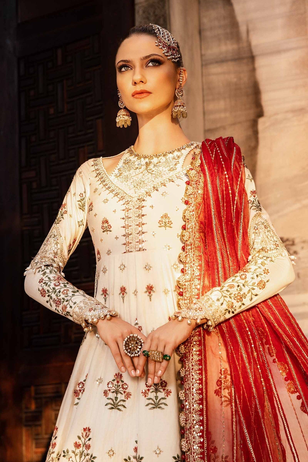 Maria B | Sateen Formals 24 | CST-801 - Pakistani Designer Dress - by Maria B | Type: Formal - 100% Original at Saira Sultan