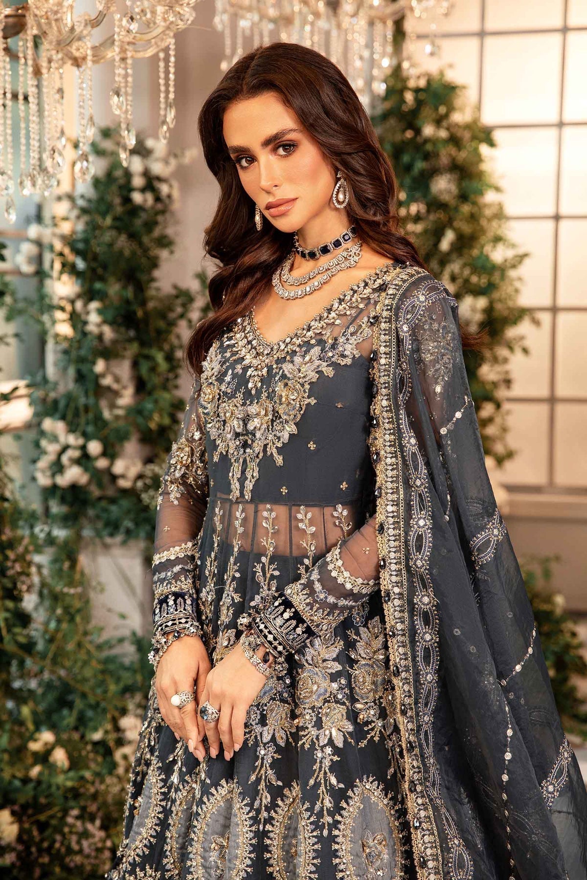 Maria B | Mbroidered Formals 24| Organza Suit | BD-2901 - Pakistani Designer Dress - by Maria B | Type: Ladies Clothes - 100% Original at Saira Sultan