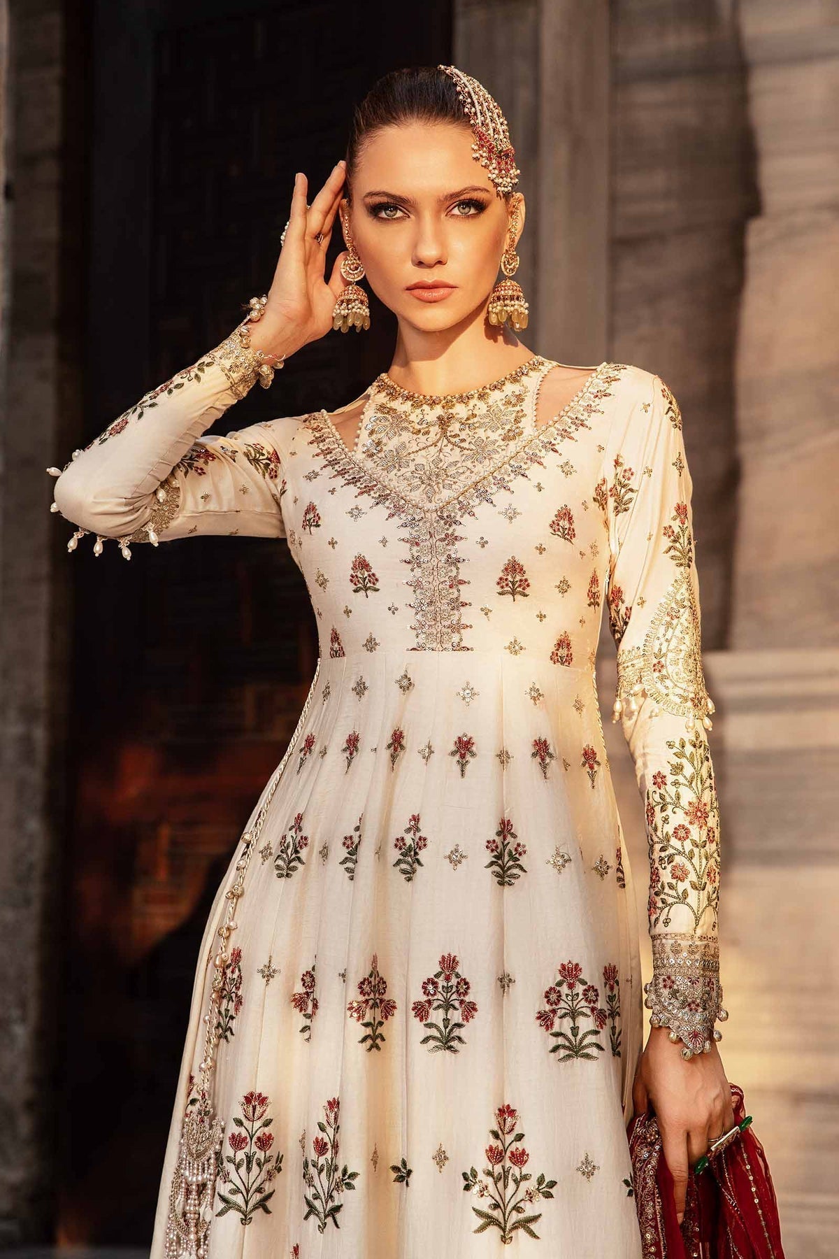 Maria B | Sateen Formals 24 | CST-801 - Pakistani Designer Dress - by Maria B | Type: Formal - 100% Original at Saira Sultan