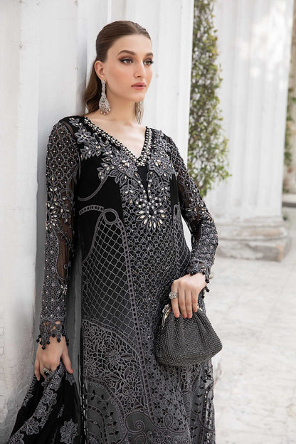 Maria B | Chiffon Formals 24 | Chiffon Suit | MPC-24-101 - Pakistani Designer Dress - by Maria B | Type: Formal - 100% Original at Saira Sultan