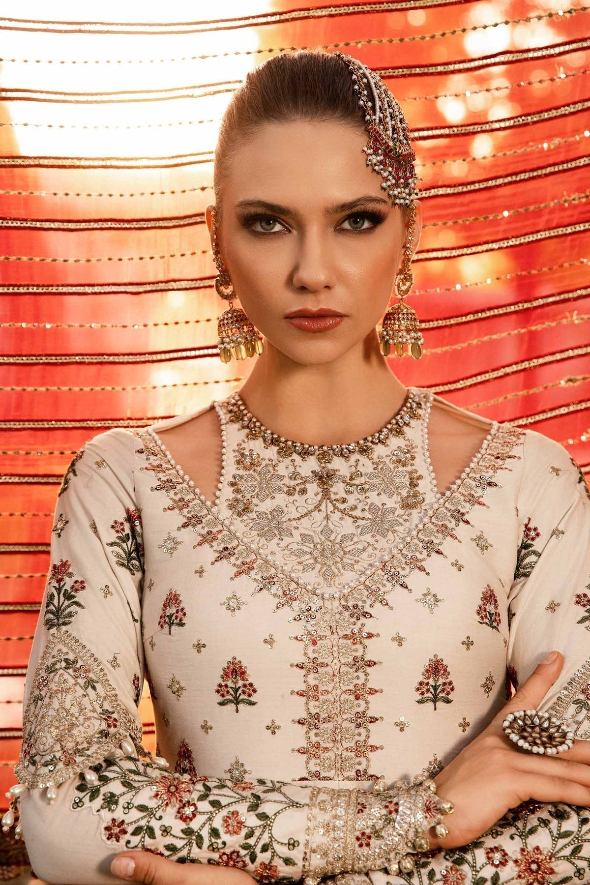 Maria B | Sateen Formals 24 | CST-801 - Pakistani Designer Dress - by Maria B | Type: Formal - 100% Original at Saira Sultan