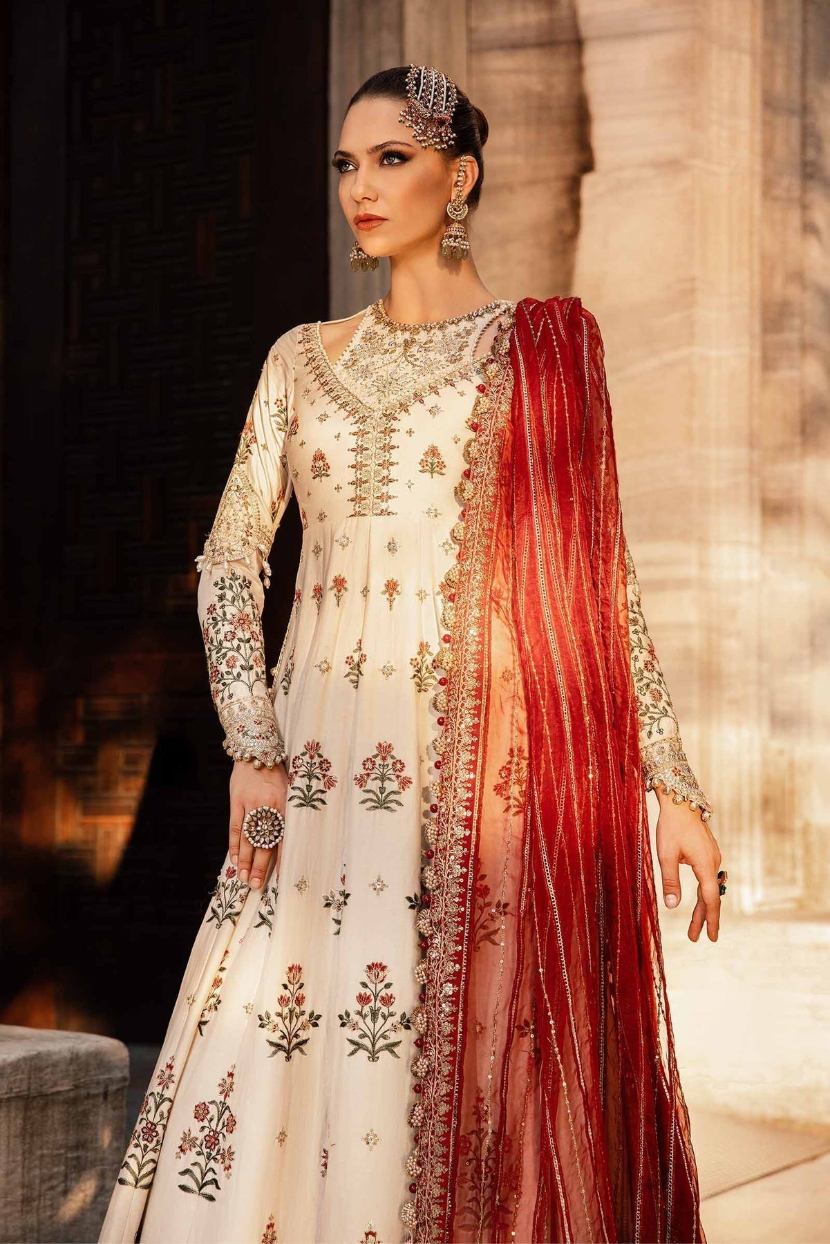 Maria B | Sateen Formals 24 | CST-801 - Pakistani Designer Dress - by Maria B | Type: Formal - 100% Original at Saira Sultan