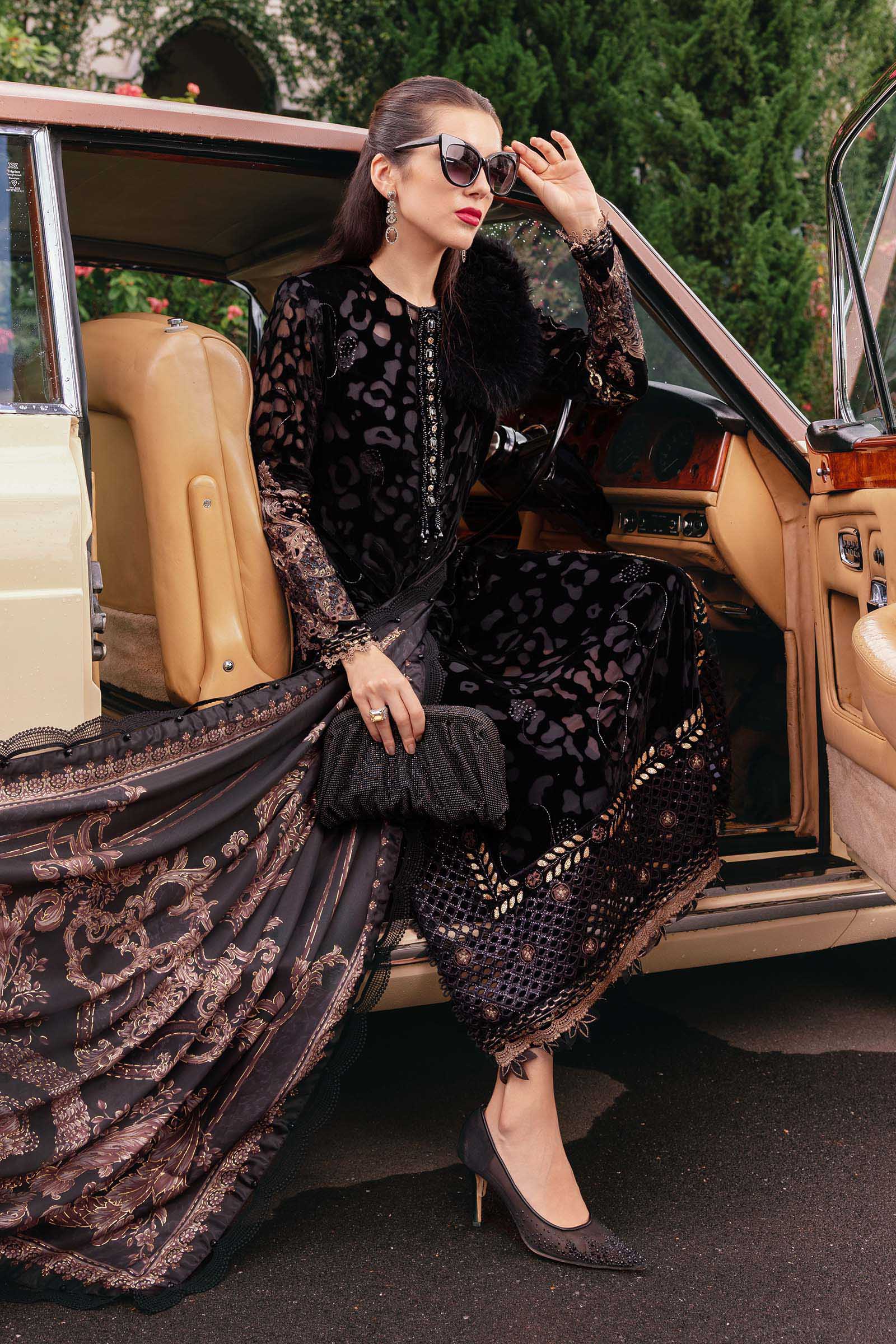 Maria B | Winter Luxe 25 | WL-1301 by Maria B - Designer Dress - Type : Ladies Clothes - Available at Saira Sultan - 100% Original 