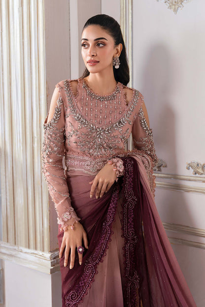 Maria B | Mbroidered 2025 | BD-3001 M Ash Pink Saree