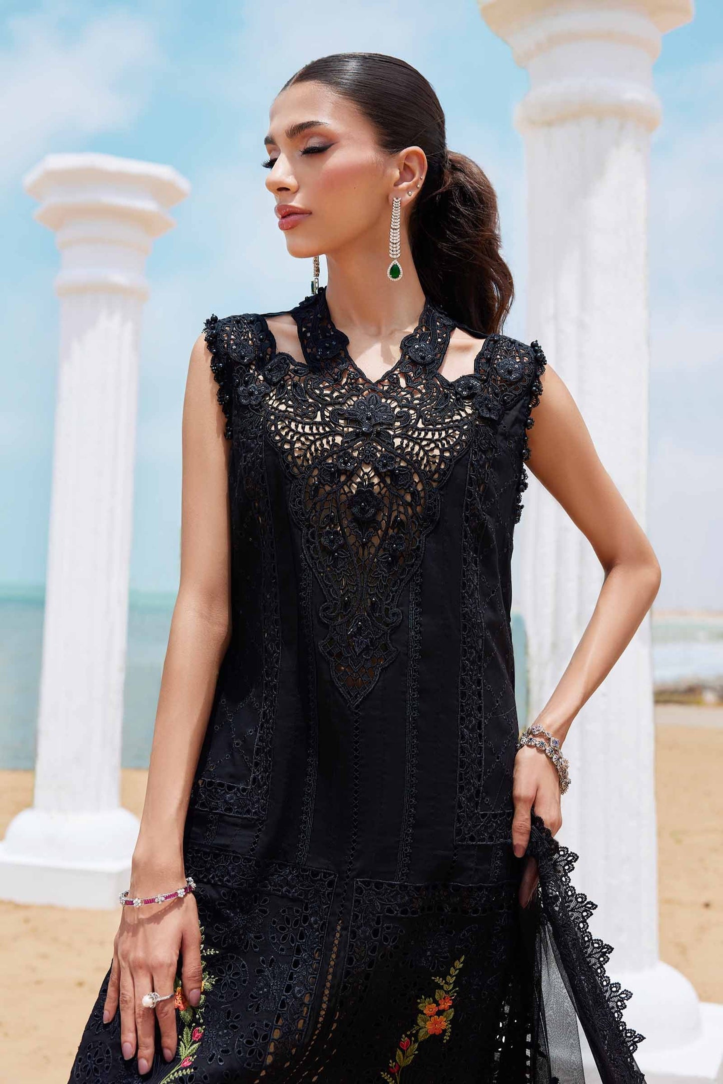 Maria B | Eid Collection 25 | 25-01 XL Black Lawn