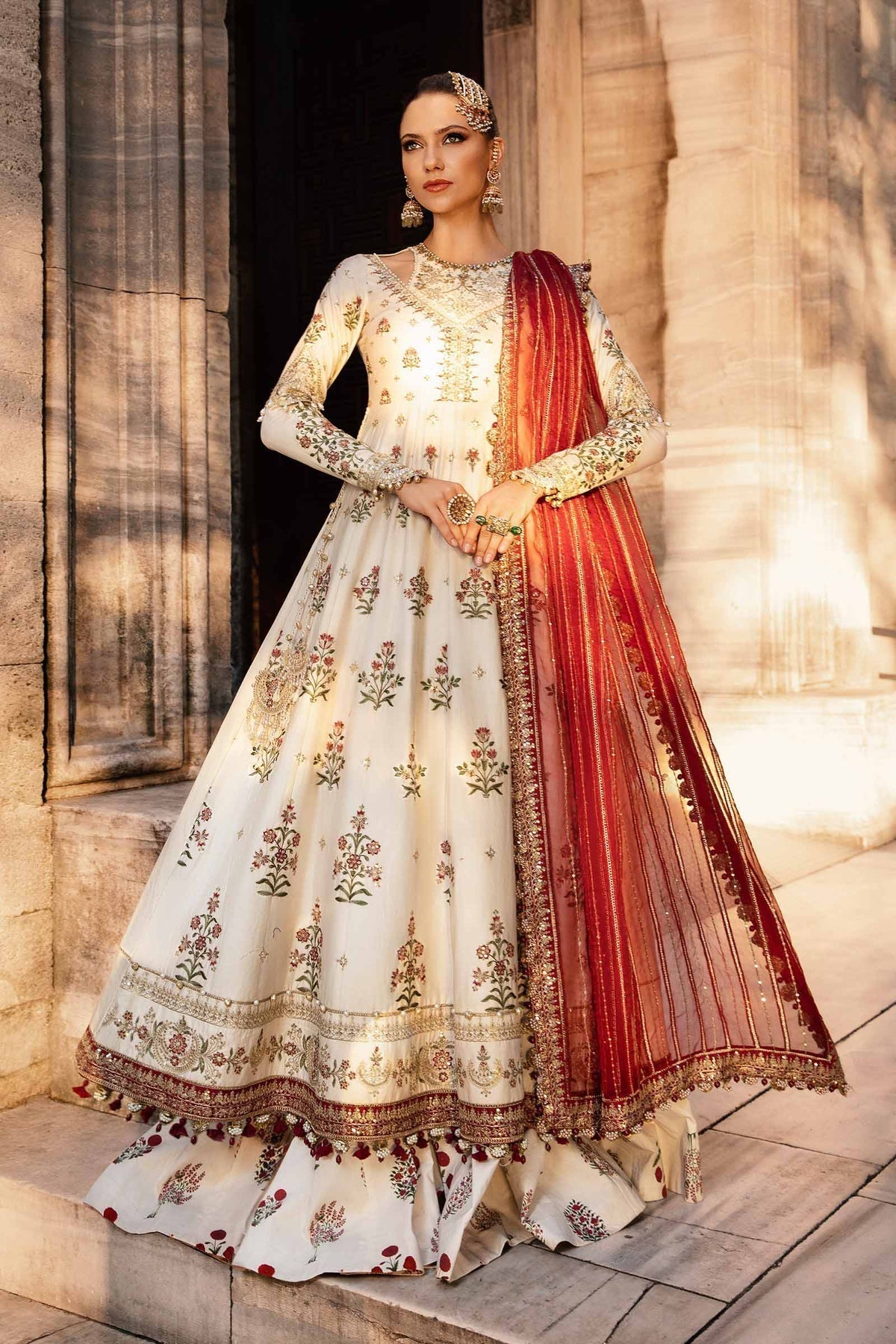 Maria B | Sateen Formals 24 | CST-801 - Pakistani Designer Dress - by Maria B | Type: Formal - 100% Original at Saira Sultan