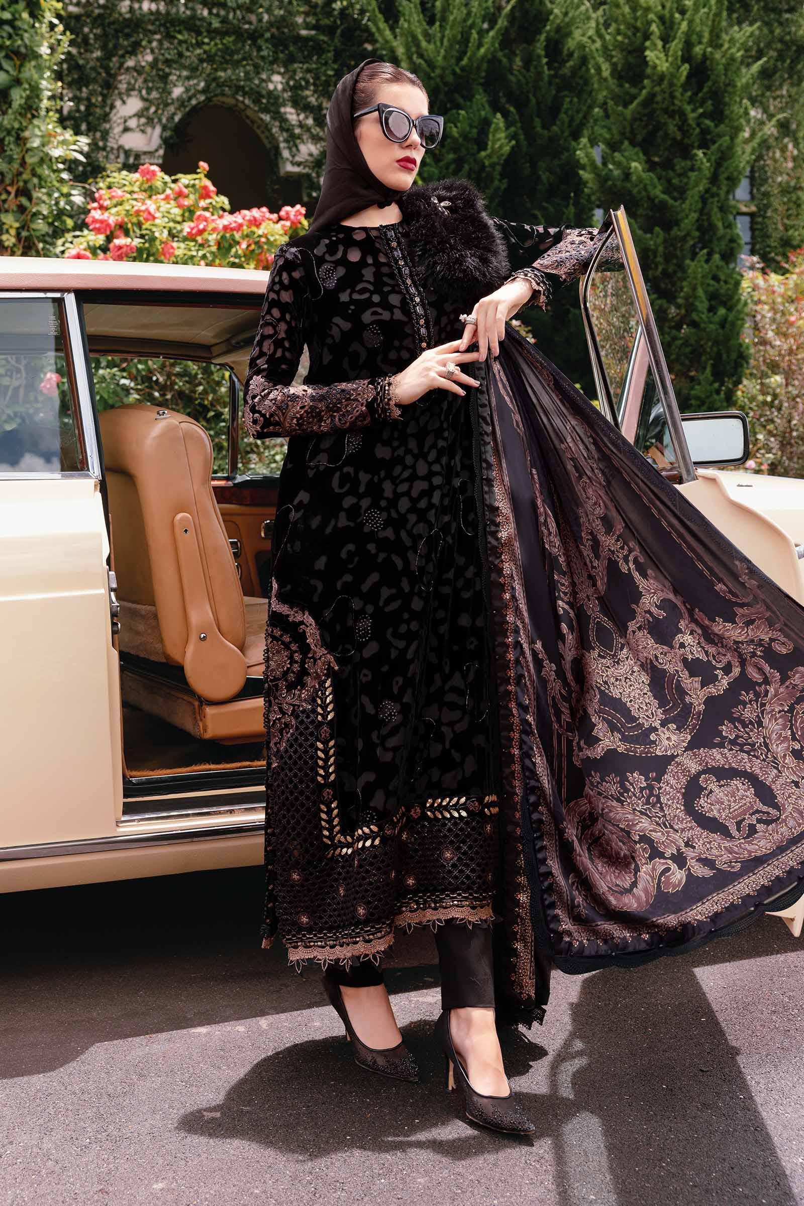 Maria B | Winter Luxe 25 | WL-1301 by Maria B - Designer Dress - Type : Ladies Clothes - Available at Saira Sultan - 100% Original 