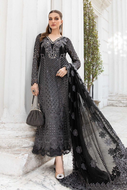 Maria B | Chiffon Formals 24 | Chiffon Suit | MPC-24-101 - Pakistani Designer Dress - by Maria B | Type: Formal - 100% Original at Saira Sultan
