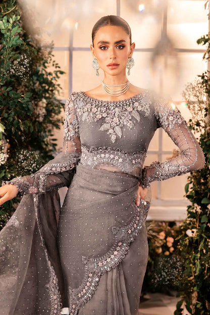 Maria B | Mbroidered Formals 24 | Organza Suit | BD-2902 - Pakistani Designer Dress - by Maria B | Type: Ladies Clothes - 100% Original at Saira Sultan
