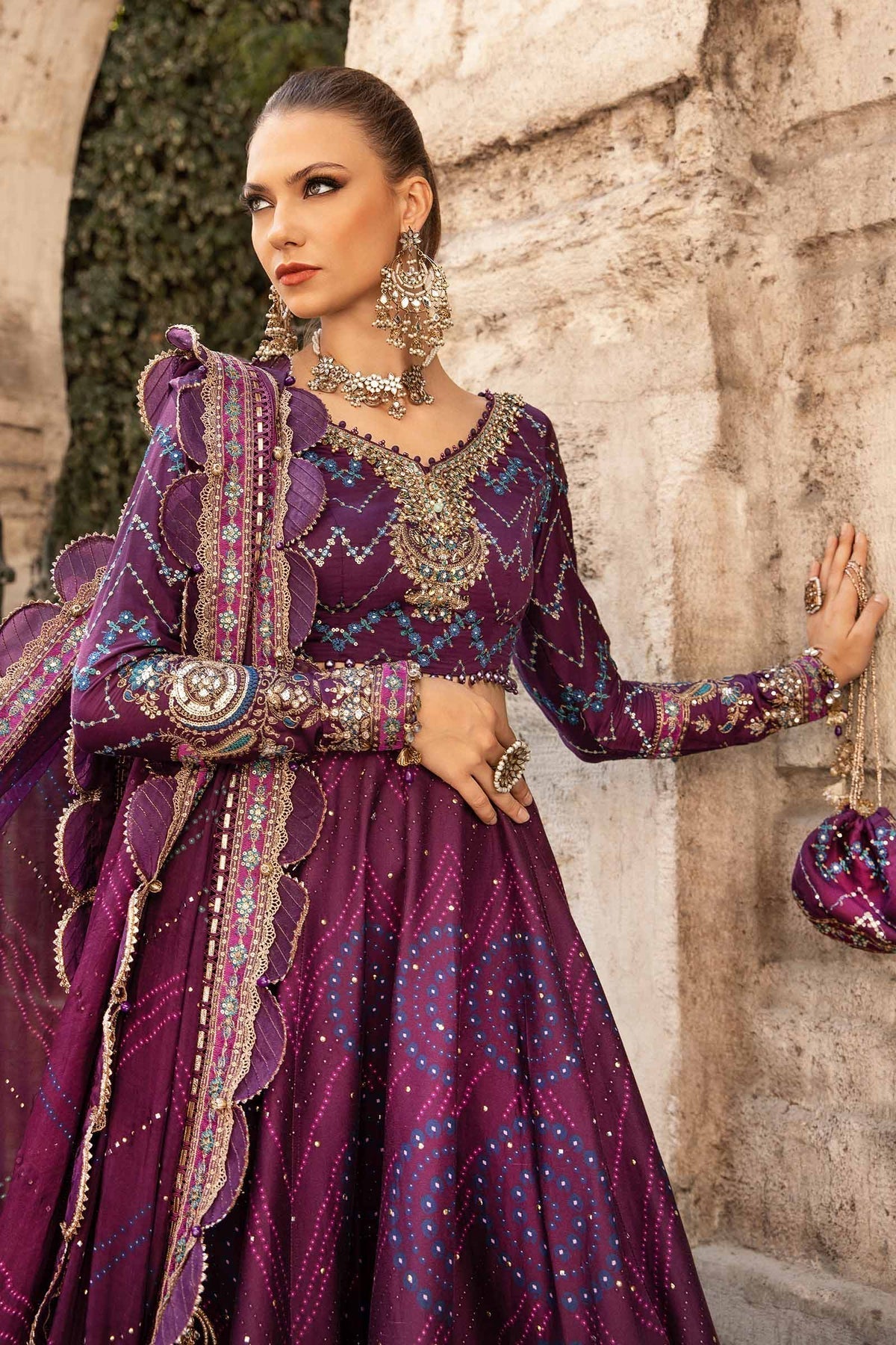 Maria B | Sateen Formals 24 | CST-802 - Pakistani Designer Dress - by Maria B | Type: Formal - 100% Original at Saira Sultan