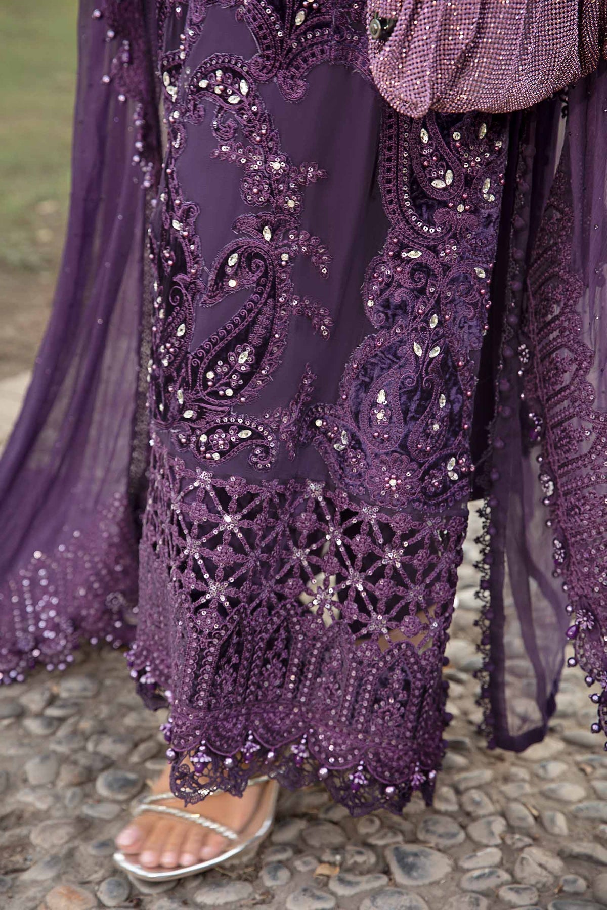 Maria B | Chiffon Formals 24 | Chiffon Suit | MPC-24-102 - Pakistani Designer Dress - by Maria B | Type: Formal - 100% Original at Saira Sultan