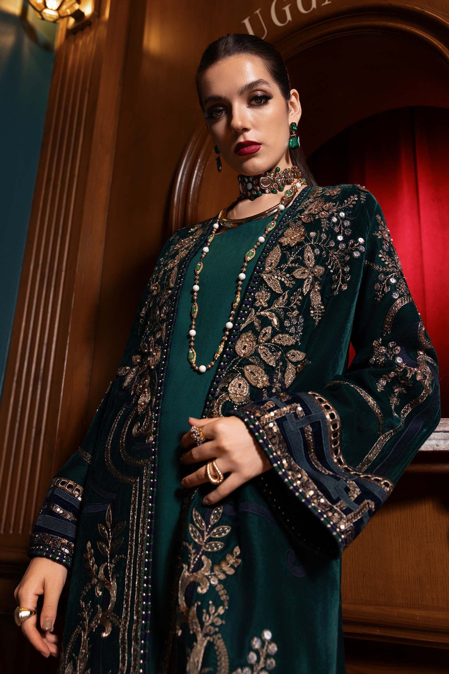 Maria B | Winter Luxe 25 | WL-1302 by Maria B - Designer Dress - Type : Ladies Clothes - Available at Saira Sultan - 100% Original 
