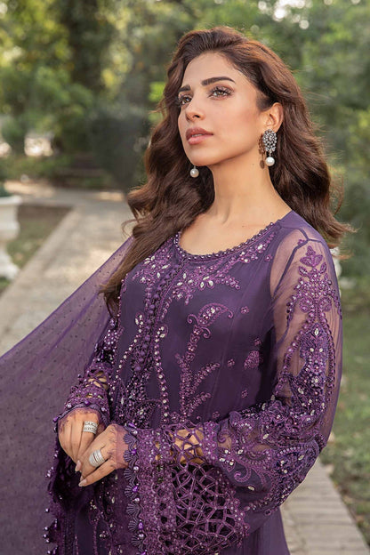 Maria B | Chiffon Formals 24 | Chiffon Suit | MPC-24-102 - Pakistani Designer Dress - by Maria B | Type: Formal - 100% Original at Saira Sultan