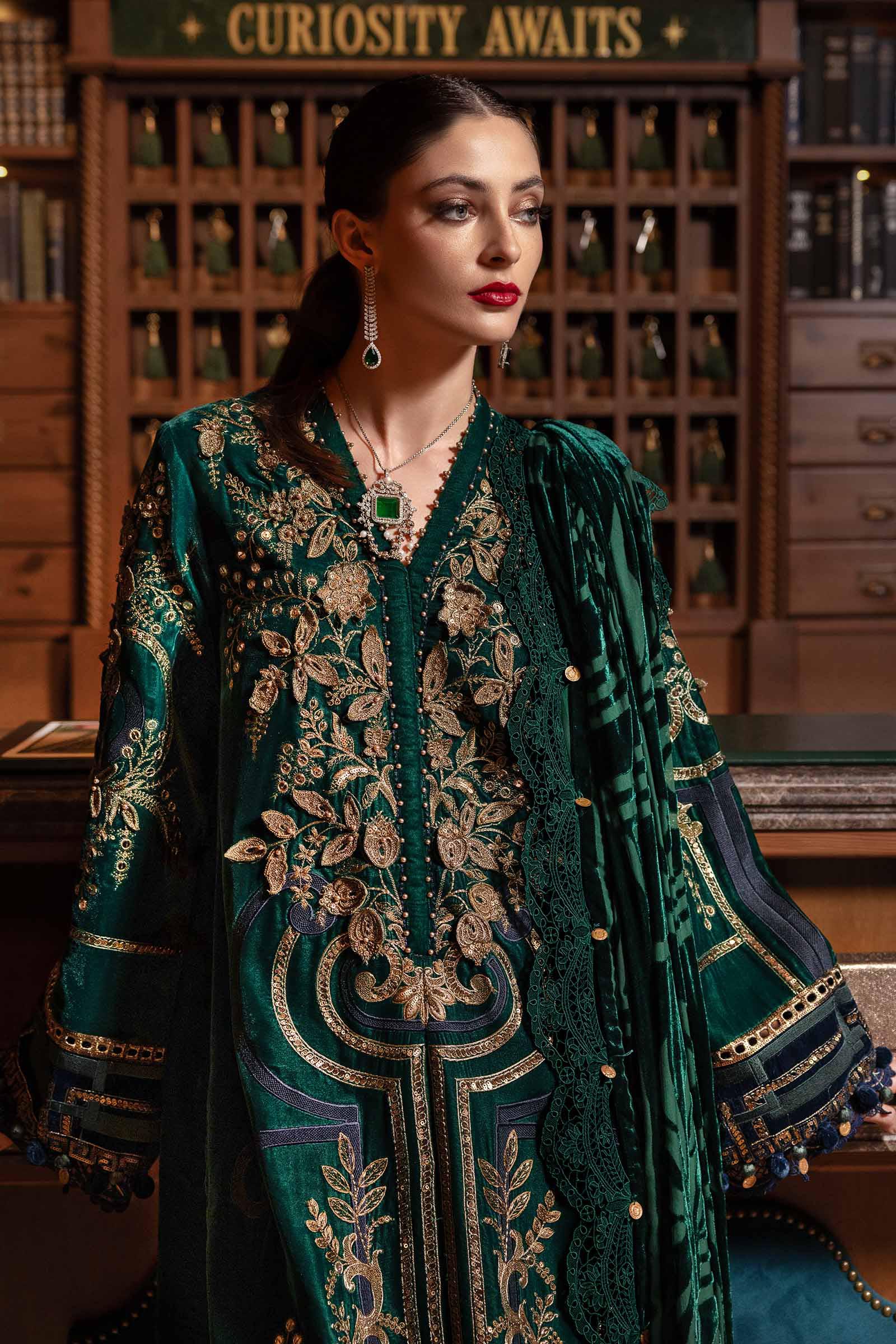Maria B | Winter Luxe 25 | WL-1302 by Maria B - Designer Dress - Type : Ladies Clothes - Available at Saira Sultan - 100% Original 