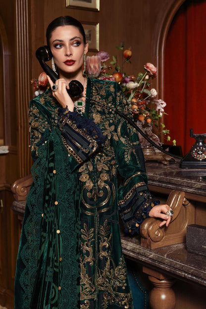 Maria B | Winter Luxe 25 | WL-1302 by Maria B - Designer Dress - Type : Ladies Clothes - Available at Saira Sultan - 100% Original 