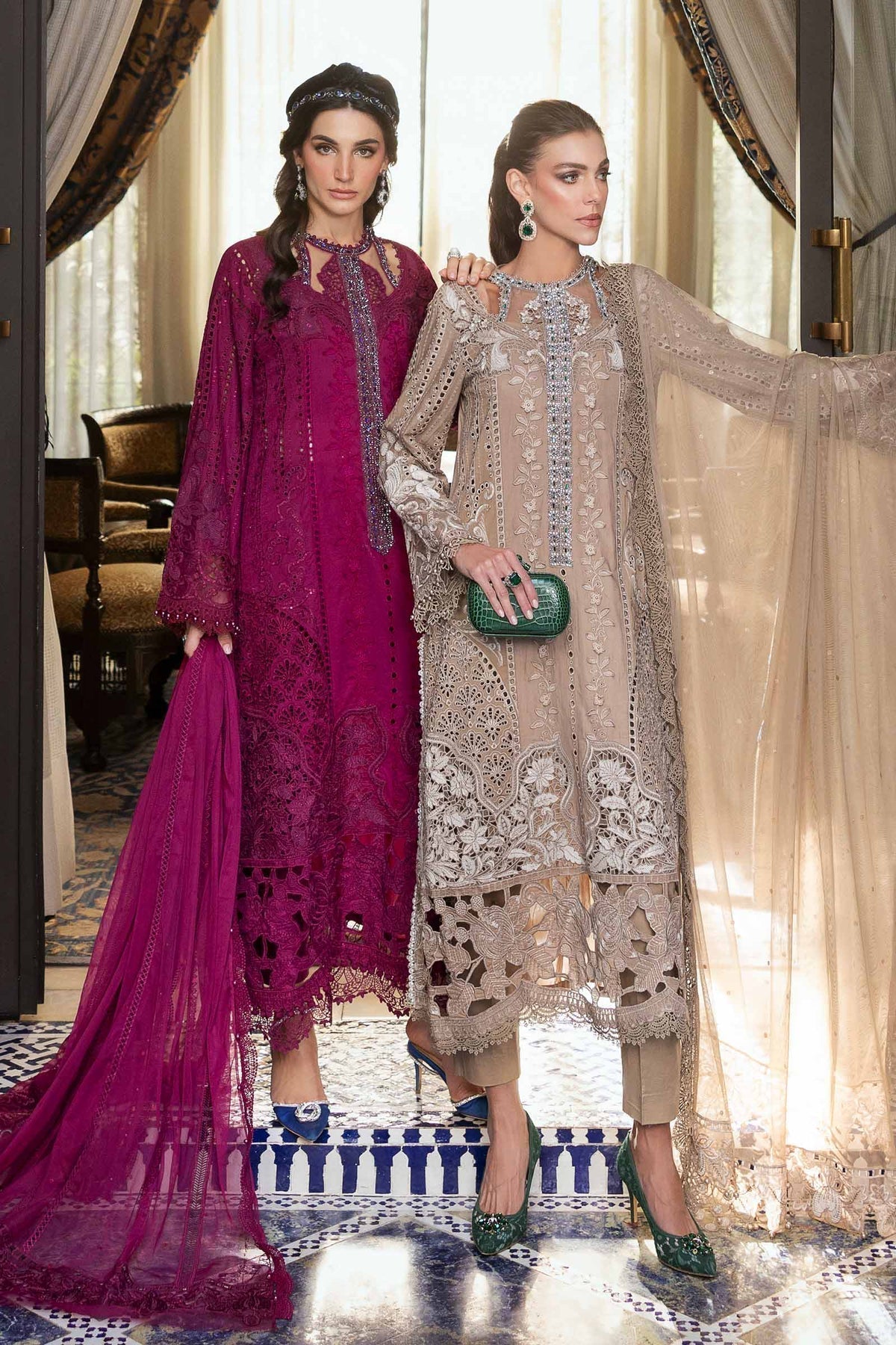 Maria B | Luxury Lawn 25 | D-2502-B XL Magenta Lawn