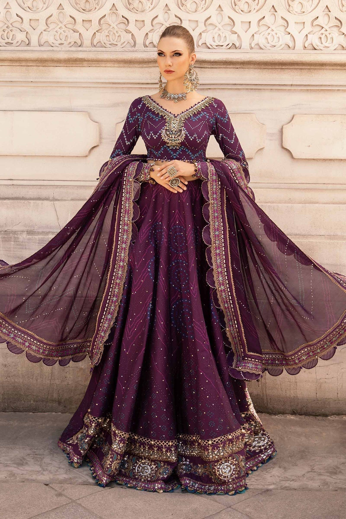 Maria B | Sateen Formals 24 | CST-802 - Pakistani Designer Dress - by Maria B | Type: Formal - 100% Original at Saira Sultan