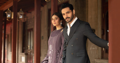 Maria B | Winter Luxe 24 | Velvet DL-1202 - Pakistani Designer Dress - by Maria B | Type: Ladies Clothes - 100% Original at Saira Sultan