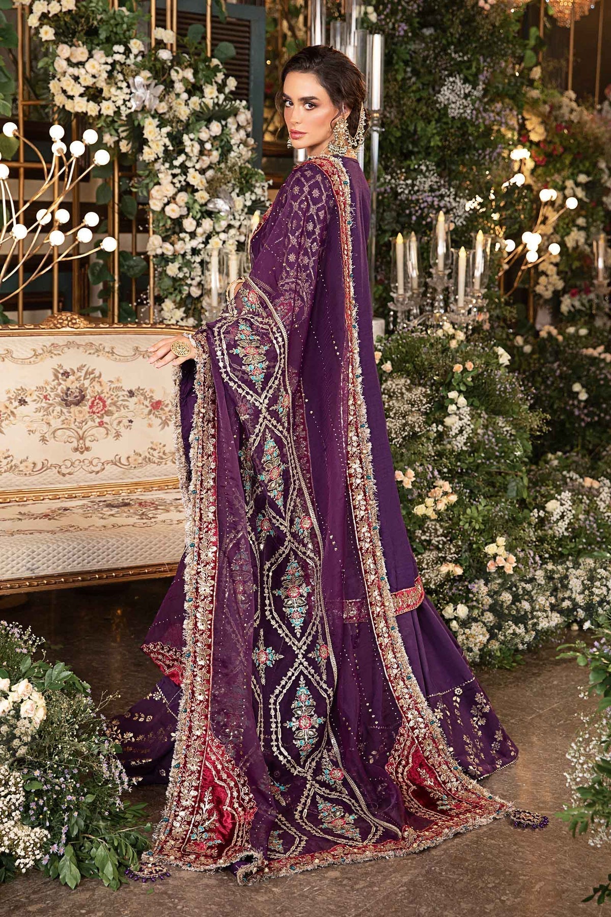 Maria B | Mbroidered Formals 24 | Organza Suit | BD-2903 - Pakistani Designer Dress - by Maria B | Type: Ladies Clothes - 100% Original at Saira Sultan