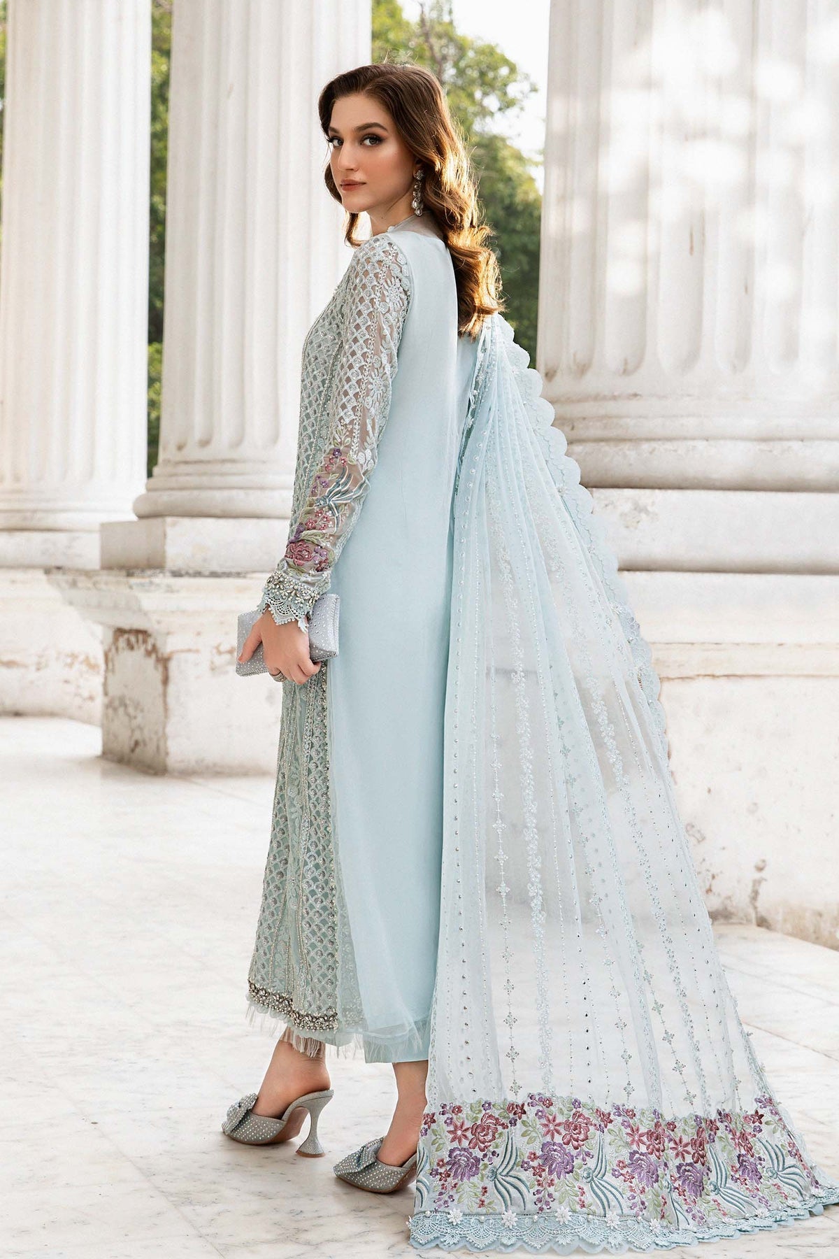 Maria B | Chiffon Formals 24 | Chiffon Suit | MPC-24-103 - Pakistani Designer Dress - by Maria B | Type: Formal - 100% Original at Saira Sultan