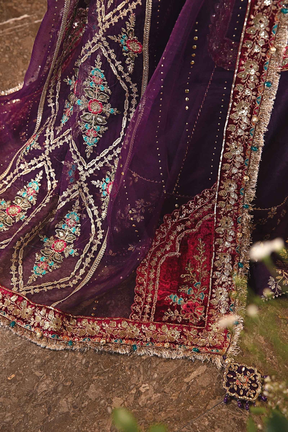 Maria B | Mbroidered Formals 24 | Organza Suit | BD-2903 - Pakistani Designer Dress - by Maria B | Type: Ladies Clothes - 100% Original at Saira Sultan