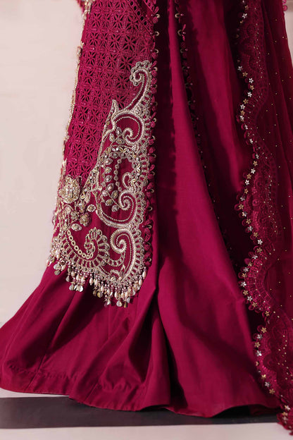 Maria B | Mbroidered 2025 | BD-3003 Custom Size Magenta Long Shirt with Sharara