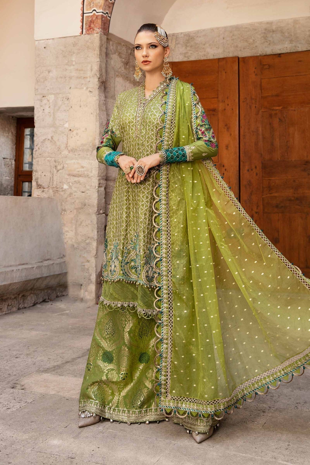 Maria B | Sateen Formals 24 | CST-803 - Pakistani Designer Dress - by Maria B | Type: Formal - 100% Original at Saira Sultan