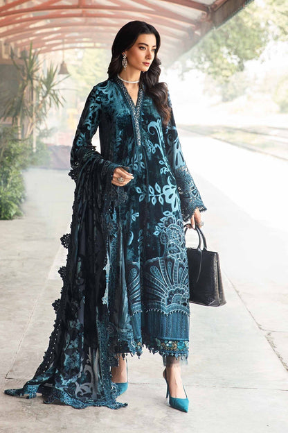 Maria B | Winter Luxe 24 | Velvet DL-1203 - Pakistani Designer Dress - by Maria B | Type: Ladies Clothes - 100% Original at Saira Sultan