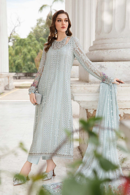 Maria B | Chiffon Formals 24 | Chiffon Suit | MPC-24-103 - Pakistani Designer Dress - by Maria B | Type: Formal - 100% Original at Saira Sultan