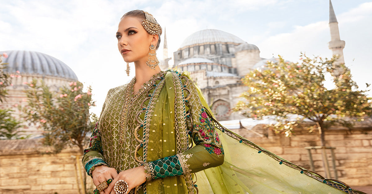 Maria B | Sateen Formals 24 | CST-803 - Pakistani Designer Dress - by Maria B | Type: Formal - 100% Original at Saira Sultan