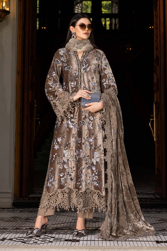 Maria B | Winter Luxe 25 | WL-1303 by Maria B - Designer Dress - Type : Ladies Clothes - Available at Saira Sultan - 100% Original 