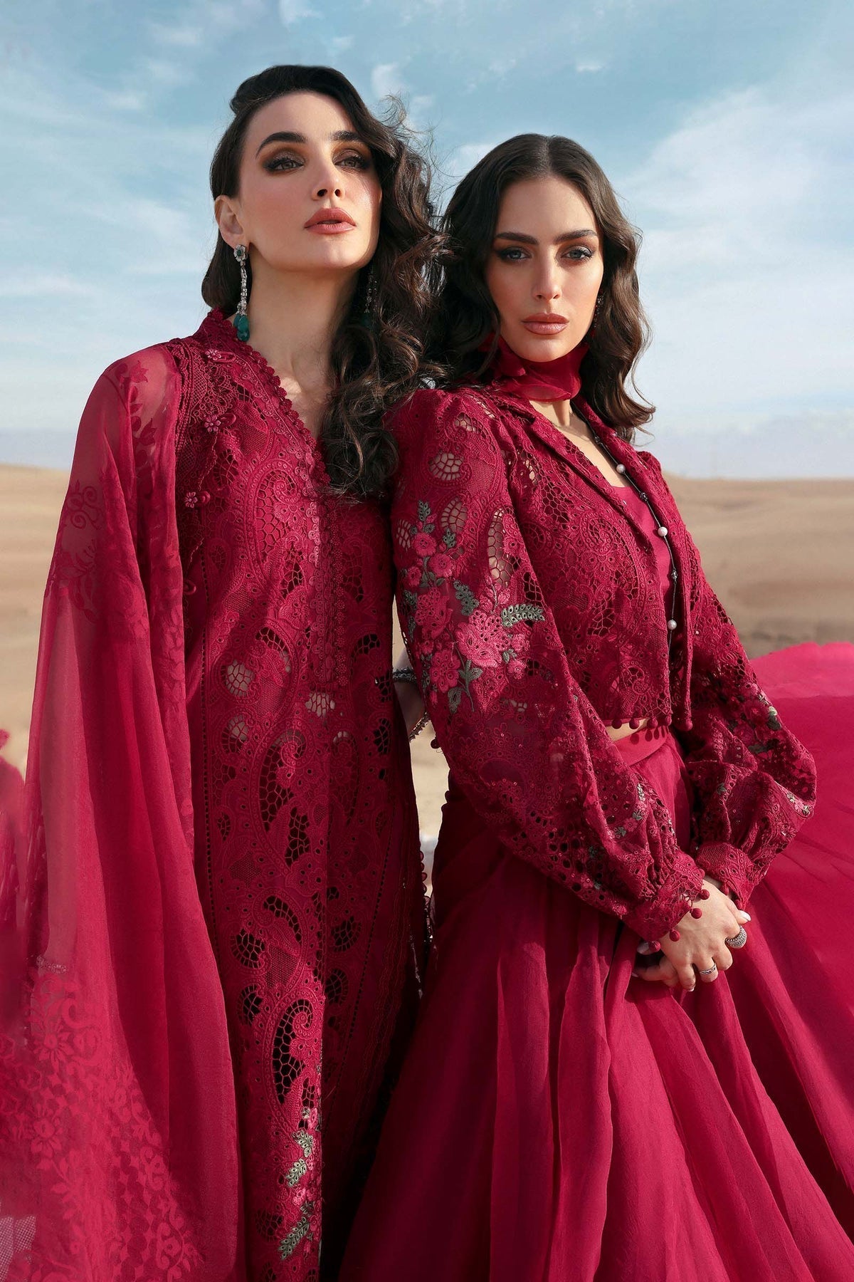 Maria B | Luxury Lawn 25 | D-2504-A XL Red Lawn