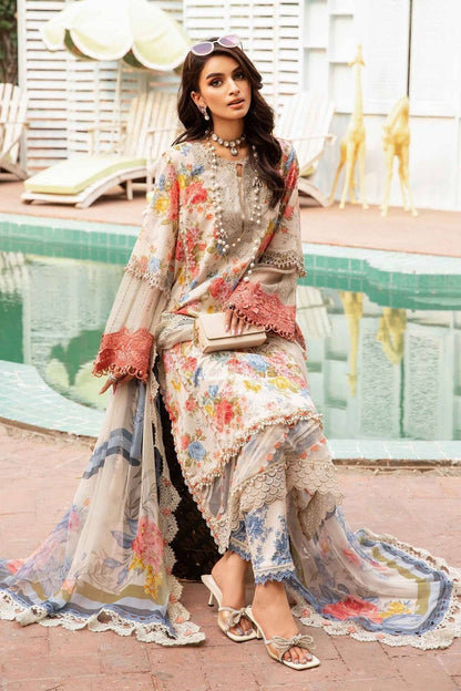 Maria.B | M Print Eid Edit | MPT-2204-A - Pakistani Designer Dress - by Maria B | Type: Luxury - 100% Original at Saira Sultan